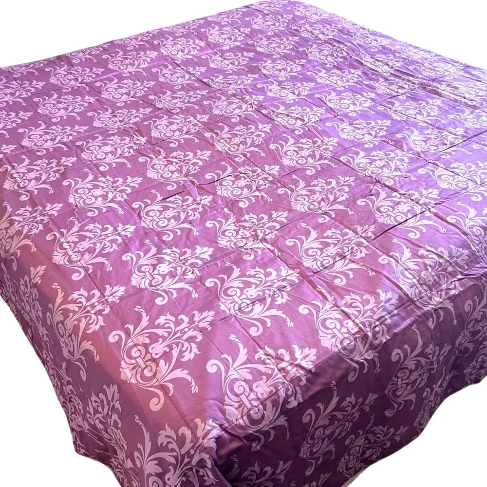 Yves Delorme Paris IRIS Collection King Quilted Reversible Coverlet Bedcover